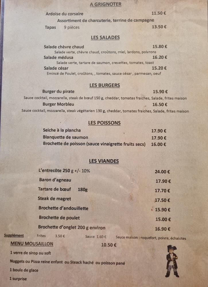 La guinguette du pirate - Menu Image 1
